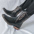 thumbnail image 5 of Pandaie Men's Cowboy Boots Square Closed Toe Work Boots Waterproof Lightweight Mid Calf Booties, 5 of 7