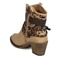 thumbnail image 3 of Nature Breeze Dallas-10 Women PU Paisley Wraparound Studded Cowboy Bootie, 3 of 5