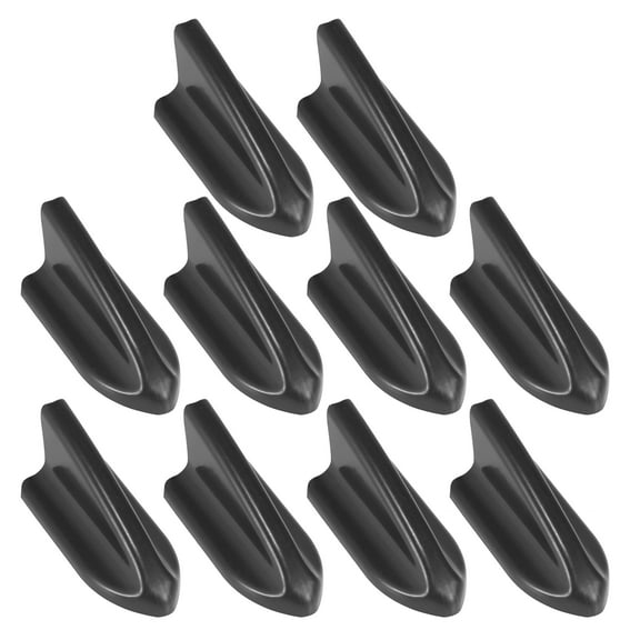 10pcs Universal Car Auto ABS Roof Shark Fin Style Spoiler Wing Shark Fin Style Diffuser Black