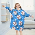 thumbnail image 5 of joogoo Wearable Blanket Hoodie for Baseballs Oversized Sherpa Hooded 3-14 YR M, 5 of 7