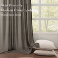 thumbnail image 2 of Jainmy Flax Linen Blend Semi Sheer Curtains for Bedroom Living Room, 108 Inch Length Farmhouse Window Curtain,Dark Flax,52"x108", 2 Panels, 2 of 9
