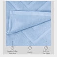 thumbnail image 5 of Feather & Stitch 2 Piece Towel Like Bath Mats (30x21 Inch) 100% Cotton Terry Mat for Hotel, Spa, Shower Floor Mats [NOT A Bathroom Rug], Soft Absorbent Washable Mats - Sky Blue, 5 of 9