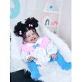 thumbnail image 4 of Nosadi 24" Reborn Baby Girl Black Skin Smile Face Doll with Realistic Silicone Limbs, 4 of 6