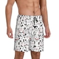 thumbnail image 2 of Balery Cute Cat Pantalones cortos de pijama de punto de algodón para hombre con cinturilla y bolsillos-4X-Large, 2 of 6