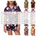 thumbnail image 3 of Leey-World Toddler Pajamas Girls Halloween Sets Sleeping Pants Cute Print Home Short Sleeve Shorts Pajama Set Full Suit Clothes, 3 of 5