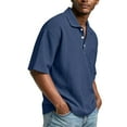 thumbnail image 4 of Fabrcox S-4XL Mens Waffle Polo Shirts Lapel Collar Henley Shirts for Men Short Sleeve Big and Tall Spring Summer Mens Golf Shirt, 4 of 8