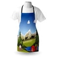 thumbnail image 4 of Mountains Apron, Camping in the Valley with a Tent Backpacks Compass and Map with a Small Lake, Unisex Kitchen Bib with Adjustable Neck for Cooking Gardening, Adult Size, Multicolor, by Ambesonne, 4 of 4