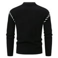 thumbnail image 3 of PNTUTB Fashion Mens Casual Color-blocked Long Sleeve Knitted Turtleneck Warm Slim Fit Pullover Sweater, 3 of 5