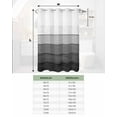 thumbnail image 6 of No Hook Shower Curtain with Snap in Liner, Dark Grey Striped Gradient Rustic Wood Board Hotel Shower Curtains for Bathroom, Washable Shower Curtain Liner Set with Mesh Top Window, 36"x78", 6 of 6