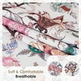 thumbnail image 6 of NICETOWN Blackout Curtains for Bedroom, Vintage Floral Print Curtain Drapes Thermal Insulated Grommet Window Curtains for Living Room, Coral Red, 2 Panels, 6 of 7