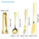 thumbnail image 2 of Charcutería Tablas Accesorios, 14pzas - Inoxidable Acero Queso Cuchillo Café Cuchara Azúcar Cubo Pinzas Postre Tenedor para Pastelería Hacer (Oro), 2 of 5