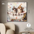 thumbnail image 5 of Colorful Flower Kitty Bath Canvas Kids Art Prints by Art Remedy, Black Frame, 40" x 40", 5 of 7