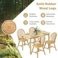 thumbnail image 4 of Gymax 5 PCS Wooden Dining Table Set 48'' Rectangular Kitchen Table & 4 Windsor Chairs, 4 of 9
