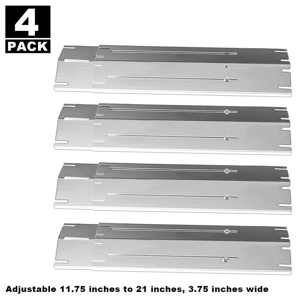 Set of 4 Universal Bbq 4" Heat Tents, Stainless Steel, Adjustable Length (12.0"20.0") Walmart