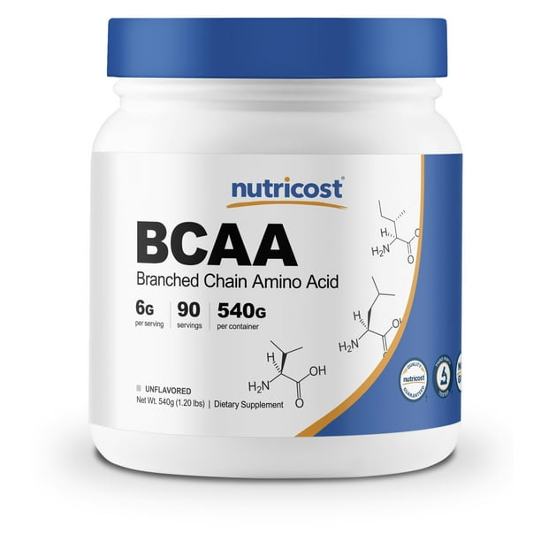 Nutricost BCAA Powder 211 (Unflavored) 90 Servings