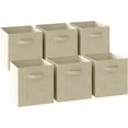 thumbnail image 3 of 6 Pack 13" Heavy Duty Fabric Storage Bins - Foldable Cubes for Closets, Shelves and Toys -Black, 3 of 5