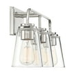 thumbnail image 5 of Trade Winds Lighting 3-Light Bathroom Vanity Light In Polished Nickel, 5 of 6
