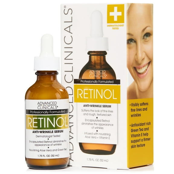 Advanced Clinicals Retinol Facial Serum. 1.75 fl oz.
