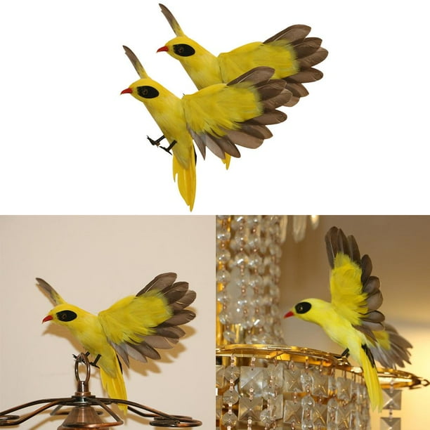 Pájaro Lindo Yotijar de Decoración de Estatuil Del Jardín Animal Emplumado Artificial 15 Selecciona