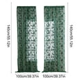 thumbnail image 4 of Xuniizn Christmas Curtains Window Set of 2 Green Lace Sheer Curtains for Xmas Decor Privacy Half Short Curtain Panels for Living Room Bathroom Windows 39x55", 4 of 8