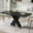 Printed Black, variant on Holaki Expandable Dining Table,Extendable 47-63 inch Modern Faux Marble Dining Room Table with MDF Table Top White X-Shape Table Leg Metal Base