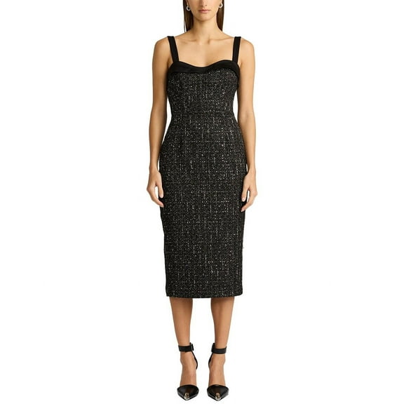 Zac Posen womens Tweed Wool-Blend Midi Dress, 6