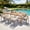 Beige, variant on MEISSALIVVE Set of 2 Boho Dining Chairs, Wood Armrest & Hand Woven Olefin Rope Back, Removable Cushion & Throw Pillow, Indoor Kitchen & Outdoor Patio Side Chairs, Beige