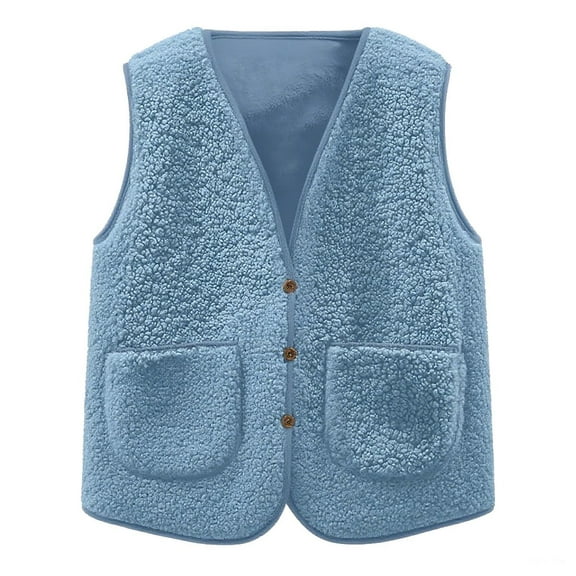 TBWNWG Girls Winter Vest Jacket for Toddler Girls - Padded Sleeveless Coat with Collar Cozy Outdoor Layer Everyday Casual School Wear,Size 13-14 Years