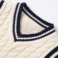 thumbnail image 4 of Gyratedream Unisex Baby Sweater Vest Knitted Soft Uniform Cotton V-Neck Sleveeless Waistcoat Vest, 4 of 8