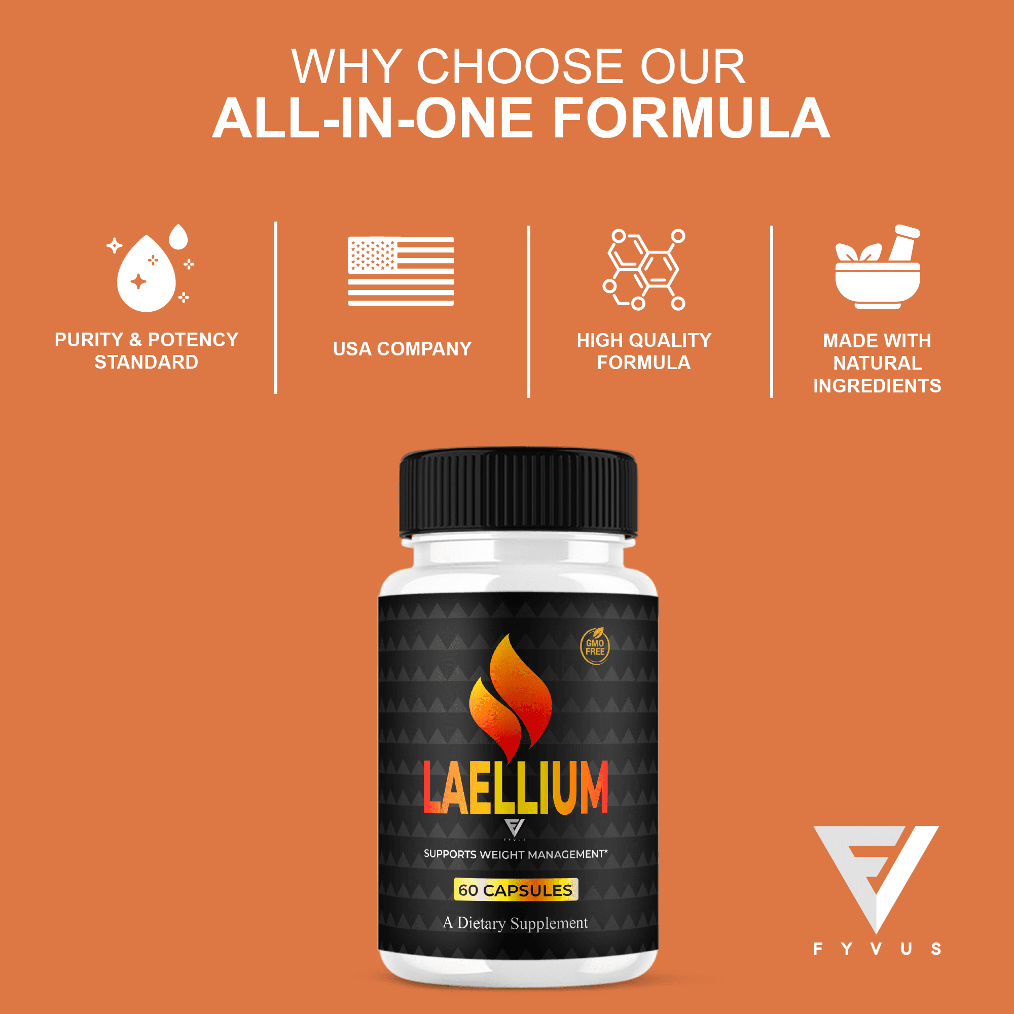 (2 Pack) Laellium Advanced Weight Management Support Pills, Laellium Maximum Strength Daily Multivitamin Formula (120 Capsules)
