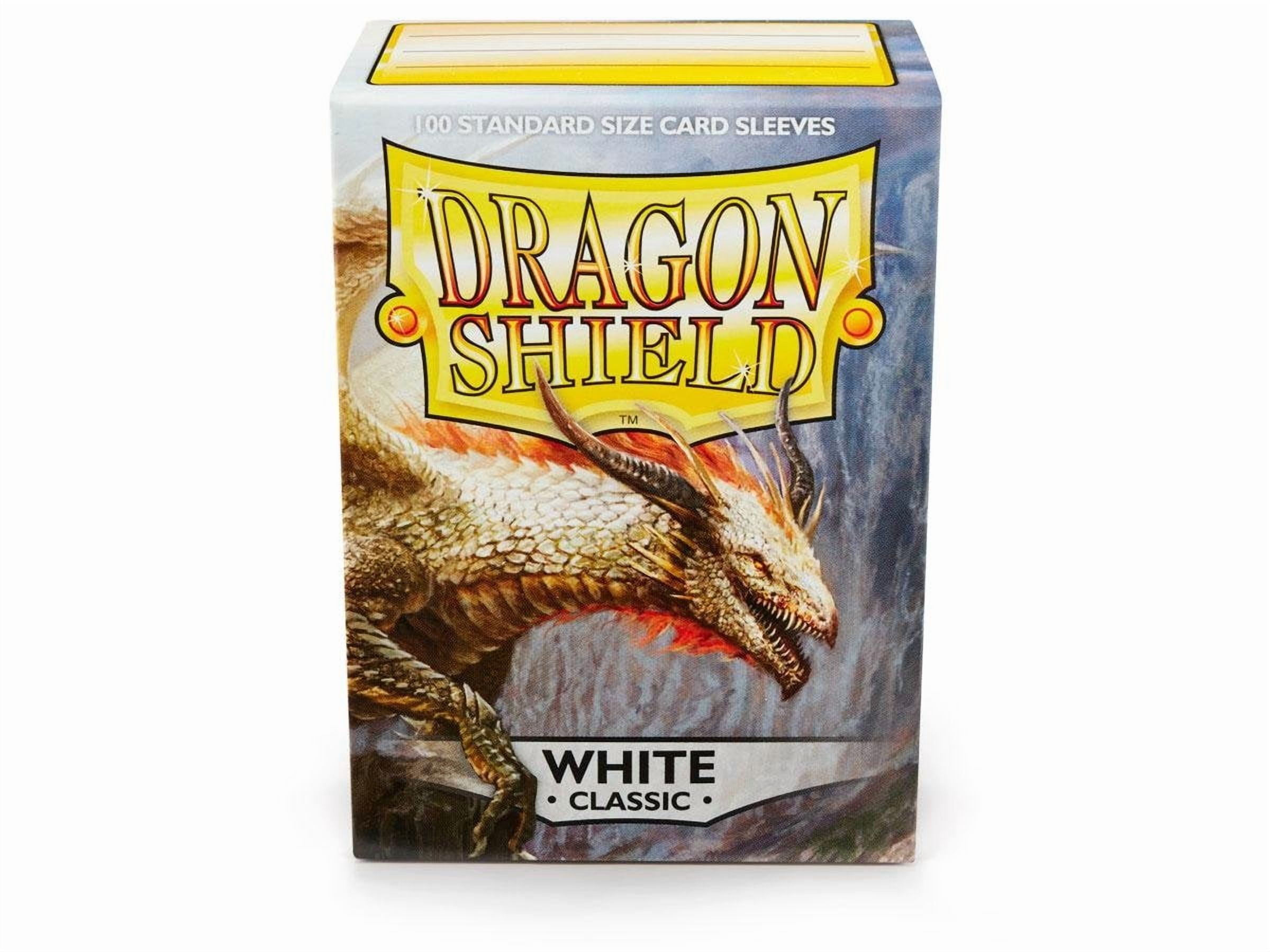 10 Packs Dragon Shield Classic White Standard Size 100 ct Card Sleeves Display Case