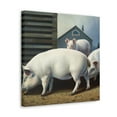thumbnail image 5 of Pig in Barnyard. - Canvas, 5 of 25