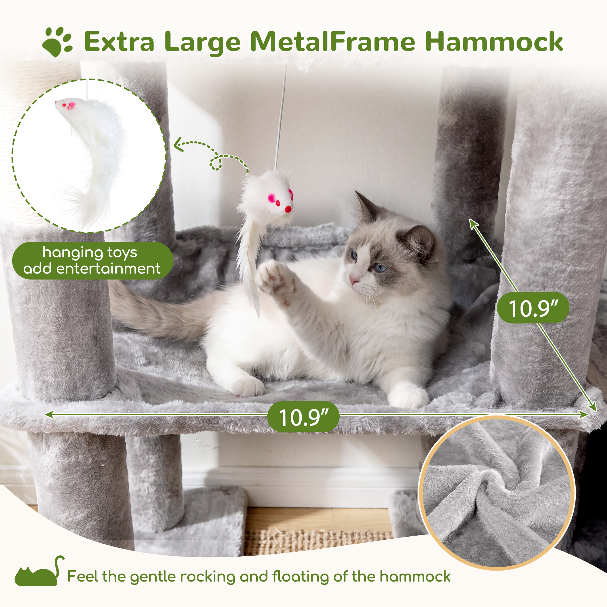 Globlazer 59-Inch Cat Tree Tower For Large Cats photo 2
