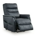thumbnail image 3 of Barrett Power Lift Recliner Chair, Navy Blue Faux Leather, Pillow Back, 3 of 5