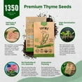 thumbnail image 5 of Organo Republic Thyme Seeds Pack – 0.5 g 1,350 Non‑GMO Heirloom Thyme Seeds – Indoor and Outdoor Herb Seed Packet for Home Garden & Hydroponics, 5 of 6