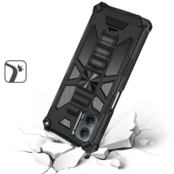For Motorola Moto G 5G 2023 Heavy Duty Stand Hybrid Shockproof [Military Grade] Rugged Protective Kickstand Cover ,Xpm Phone Case [ Black ]