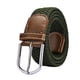 thumbnail image 1 of Cinturón para hombre 1 unidad, cinturón trenzado elástico tejido en caja de regalo para pantalones casuales de golf, cinturones vaqueros - 39.4", verde militar brillar vestir, 1 of 4