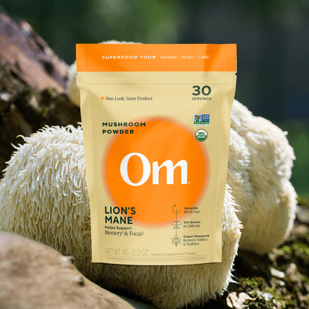 Om Mushroom Lion’s Mane Mushroom Superfood Powder, 60 g