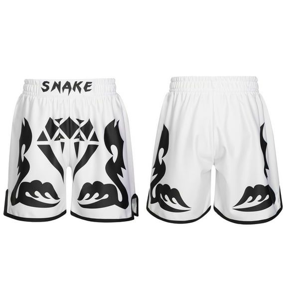 vastwit Kids Boys Muay Thai Shorts Boxing Kickboxing MMA Training Trunk Satin Fight BJJ Grappling Type H 3XL/140