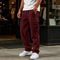 thumbnail image 5 of TOMVIGX Cargo Pants for Men Drawstring Casual Baggy Sweatpants Elastic Waist Workout Pants Athletic Straight Leg Trousers Hiking Work Pants, 5 of 8