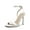 WHITE-PU, variant on BURUDANI Women’s High Stilettos Open Square Toe Ankle Strap Heels Sexy Comfort Strappy Dress Shoes Wedding Bridal Pumps Sandals