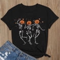 thumbnail image 2 of Halloween Shirts for Women T-Shirts Women's Halloween Print Loose T Shirt Black S, 2 of 4