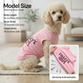 thumbnail image 4 of 2 Pack Dog Shirts for Large Dogs, 100% Cotton Sleeveless Pet Apparel, I Love My Daddy & Daddy’s Girl Printed Dog Clothes, Breathable Stretchy Stylish T-Shirts for Summer, White+Pink L, 4 of 10