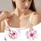 thumbnail image 2 of Collar con cadena para la clavícula, bañado en plata y cobre, con colgante de cristal en forma de corazón y polvo de rosa, joya natural para mujer en oro rosa, 2 of 6