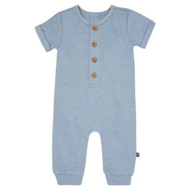 Modern Moments by Gerber Baby Boy Short Sleeve Slouch Romper, Sizes 0/3 Months - 24 Months