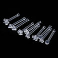 thumbnail image 5 of fenteer 5x10Pcs of Transparent White Nose Stud Lip Belly Body Piercing Jewelry 5 Pcs, 5 of 5
