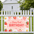thumbnail image 4 of Colorful Theme Berry First Birthday Banner Decorative Design for Kids Party Summer Celebration Indoor Decoration, 4 of 7
