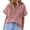 Pink, variant on Raeneomay Button Down Shirts for Women Solid V-Ncek Short Sleeved Solid Color Short Sleeved Solid Color Double Pocket Pullover Shirt Loose Cotton Linen Shirt Short Sleeved V-Ncek Top/Shirt