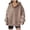 Beige, variant on Women Fashion Solid Casual Neck Pocket Long Sleeve Hooded Sports Hoodie