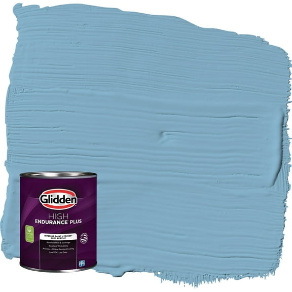 Glidden HEP Arabella / Blue Flat Interior Paint with Primer, 1 Quart